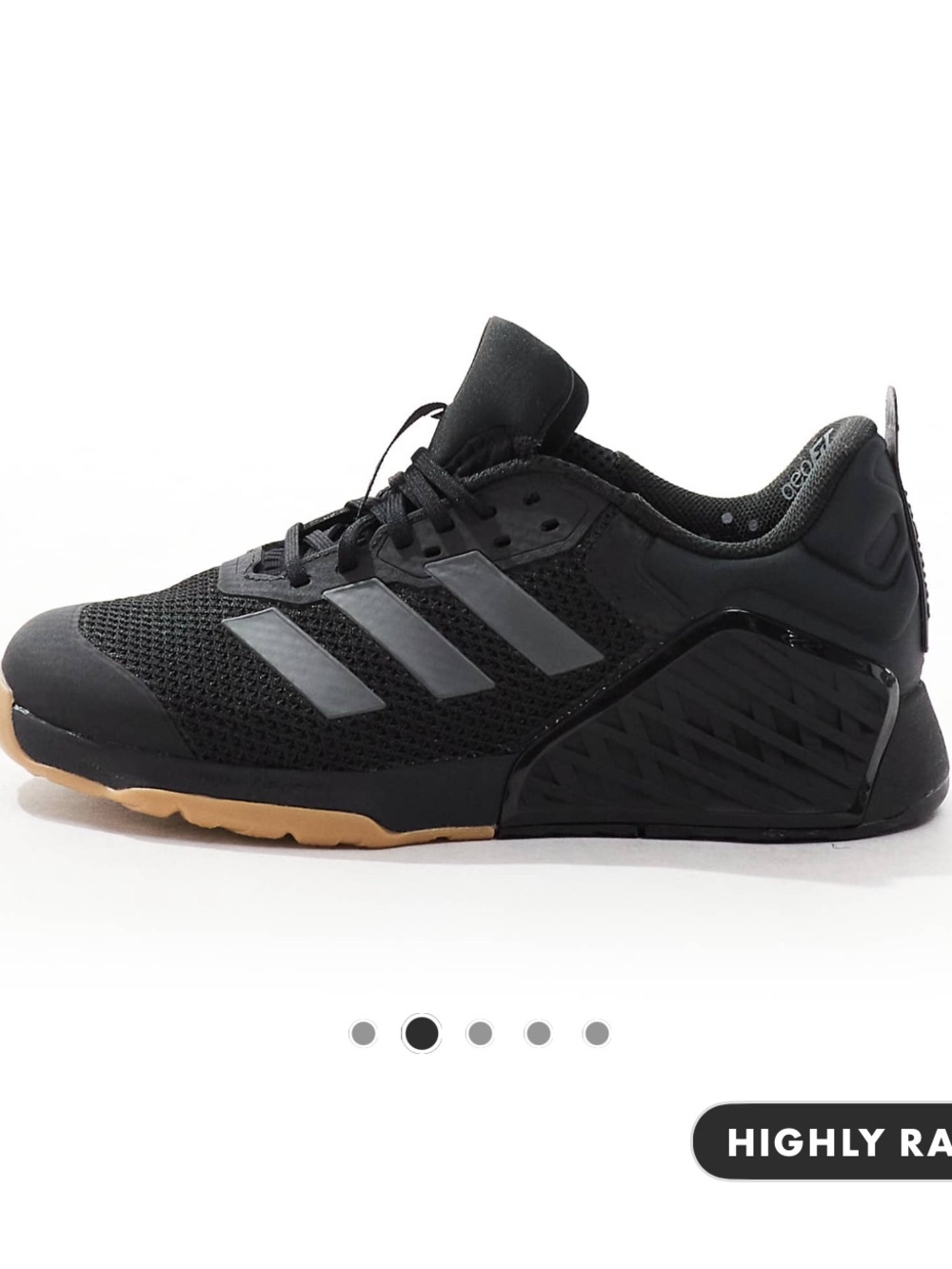 adidas Men’s Black Mesh Trainers with Gum Outsole - Picture 2 of 6